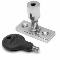 Loops Locking Casement Window Stay Pin 28.5mm Fixing Centres Polished Chrome