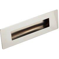 Loops Recessed Sliding Door Flush Pull Handle 180 x 60mm Bright Stainless Steel in Metallics