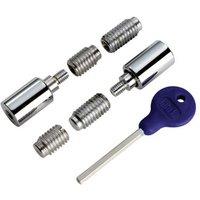 Loops Sash Window Stop Lock Set with Key 25 x 16mm Window Restrictor Chrome