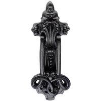 Loops Ornate Front Door Knocker 165mm Fixing Centres 210 x 85mm Black Antique