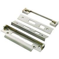 Loops Rebate Kit for BS Cylinder Sash Locks For Double Doors 13mm Satin Steel in Metallics
