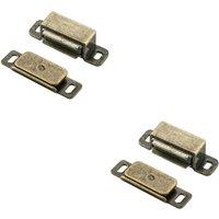 Loops 2x Magnetic Cupboard Door Catch 37mm Fixing Centres 6kg Pull Florentine Bronze