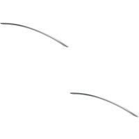 Loops 2x Curved Bow Cabinet Pull Handle 372 x 10mm 320mm Fixing Centres Chrome