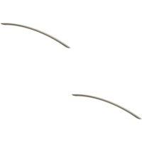 Loops 2x Curved Bow Cabinet Pull Handle 372 x 10mm 320mm Fixing Centres Satin Nickel in Metallics