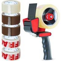 Deco Express Packing Tape Dispenser & 6 Rolls