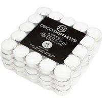 Deco Express Unscented White Colour Tealight Candle 4 Hours Pack of 100