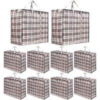 Deco Express 10 Pack Large Laundry Bags Reusable Strong Heavy Duty