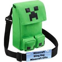 Minecraft Shoulder Bag Mobile Phone Creeper Crossbody Adjustable Strap in Green