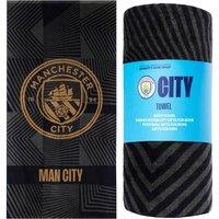 Manchester City F.C. Black Design Towel Football Crest Quick Dry Beach Bath