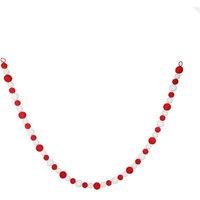 Garden Greatness 6ft Flocked Candy Inspired Ball Garland in Red | Size: 1 Pack