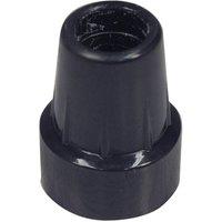 Loops Black Replacement Walking Stick Ferrule - 20mm Anti-Slip Durable Rubber Tip