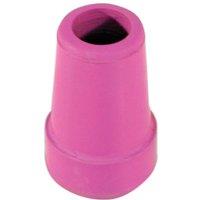 Loops Pink Replacement Walking Stick Ferrule - 20mm Anti-Slip Durable Rubber Tip