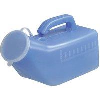 Loops Male Portable Urinal with Lid - Reusable - Easy to Clean - 1 Litre - Blue