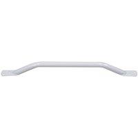 Loops White Steel Pipe Grab Bar - 600mm Length - Rounded Safety Ends - Epoxy Coating