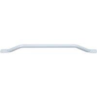 Loops White Steel Pipe Grab Bar - 700mm Length - Rounded Safety Ends - Epoxy Coating