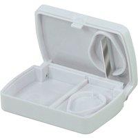 Loops Portable Pill Storage Box with Tablet Splitter - Compact Size - Storage Tray