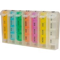 Loops Pop up 7 Day Pill Storage Box - 7 x 4 Compartment Tablet Dispenser - Flip Lids