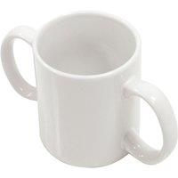 Loops Dual Handled Ceramic Mug - Dishwasher & Microwave Safe - Drinking Aid