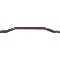 Loops Brown Steel Pipe Grab Bar - 600mm Length - Rounded Safety Ends - Epoxy Coating in Metallics