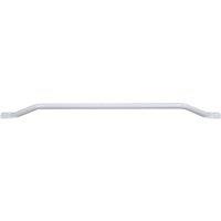 Loops White Steel Pipe Grab Bar - 900mm Length - Rounded Safety Ends - Epoxy Coating in Metallics
