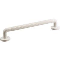 Loops Ribbed UPVC Plastic Bathroom Wall Grab Bar - 450mm Length - Reinforced Fixings