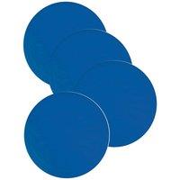 Loops 4 Pack Blue Anti Slip Silicone Table Coasters - 90 x 90mm - Easy to Clean
