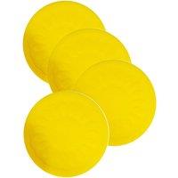 Loops 4 Pack Yellow Anti Slip Silicone Table Coasters - 90 x 90mm - Easy to Clean