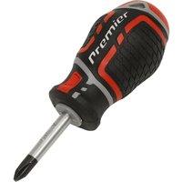 Loops PREMIUM Pozi 2 x 38mm Stubby Screwdriver - Ergonomic Soft Grip - Magnetic Tip