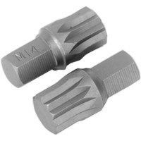Loops 2 Pack M14 x 30mm Spline Bit Set - 10mm Hex Spanner Drive - For FORD Bell Housing