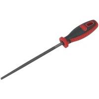 Loops 200mm Round Engineers File - Double Cut - Coarse - Comfort Grip Handle