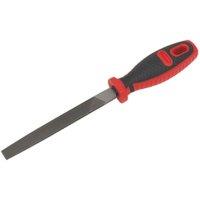Loops 150mm Flat Taper Engineers File - Double Cut - Coarse - Comfort Grip Handle