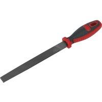 Loops 200mm Smooth Cut Flat Engineers File - Comfort Grip Handle - Hanging Hole