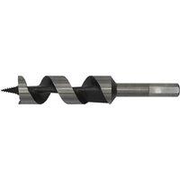 Loops 25 x 155mm Hardened Auger Wood Drill Bit - Hexagonal Shank - Woodwork Timber