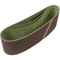 Loops 3 PACK - 100mm x 610mm Sanding Belts - 80 Grit Premium Cloth Backed Grind Loop
