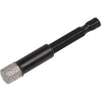 Loops 10mm Vacuum Brazed Diamond Drill Bit - Hex Shank - Suitable For Use With Drills