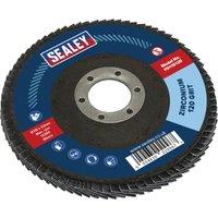 Loops 115mm Zirconium Flap Disc - 22mm Bore - Depressed Centre Disc - 120 Grit