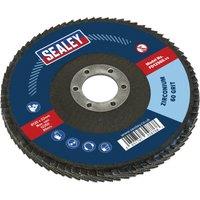 Loops 125mm Zirconium Flap Disc - 22mm Bore - Depressed Centre Disc - 60 Grit