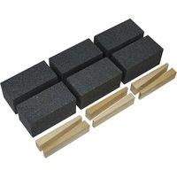 Loops 6 PACK Silicon Carbide Floor Grinding Block - 50 x 50 x 100mm - 36 Grit