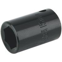 Loops 15mm Forged Impact Socket - 1/2 Inch Sq Drive - Chrome-Vanadium Wrench Socket