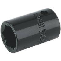 Loops 16mm Forged Impact Socket - 1/2 Inch Sq Drive - Chrome-Vanadium Wrench Socket