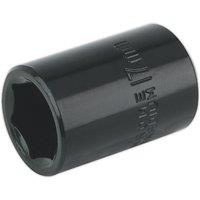 Loops 17mm Forged Impact Socket - 1/2 Inch Sq Drive - Chrome-Vanadium Wrench Socket