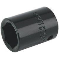 Loops 19mm Forged Impact Socket - 1/2 Inch Sq Drive - Chrome-Vanadium Wrench Socket