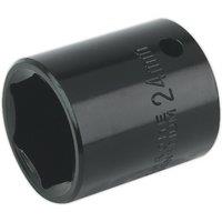 Loops 24mm Forged Impact Socket - 1/2 Inch Sq Drive - Chrome-Vanadium Wrench Socket