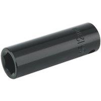Loops 12mm Forged Deep Impact Socket - 3/8 Inch Sq Drive Chrome Vanadium Wrench Socket
