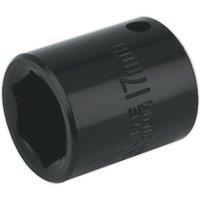 Loops 17mm Forged Impact Socket - 3/8 Inch Sq Drive - Chrome-Vanadium Wrench Socket