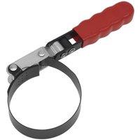 Loops Oil Filter Band Wrench - 65mm to 86mm Capacity - 25mm Wide Spring Steel Band in Metallics