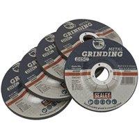 Loops 5 PACK Aluminium Oxide DPC Metal Grinding Disc - 115 x 6mm - 22mm Bore