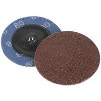 Loops 10 PACK - 50mm Quick Change Mini Sanding Discs - 80 Grit Aluminium Oxide Sheet