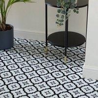 FloorPops Comet Self Adhesive Vinyl Floor Tiles Pack of 10 (0.93sqm) in White | Size: 304.8mm x 304.8mm
