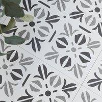 D-C-Fix Cubia Pattern Self Adhesive Vinyl Floor Tiles Pack of 11 (1sqm) in Grey | Size: 304.8mm x 304.8mm